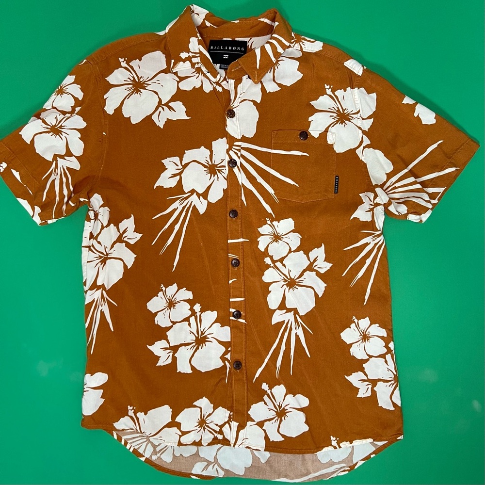 Yellow Billabong Hawaiian Shirt